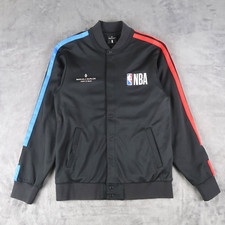 Marcelo Burlon Milan NBA Bomber Jacket Black Red Men’s Size S Small Snap Button