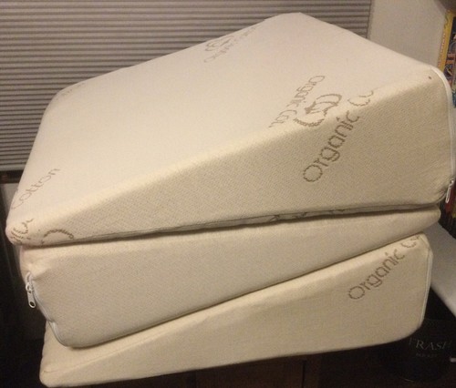 Natural Durable Latex🛏BED WEDGE 8” PILLOW🛏Organic Cotton Cover😴TREAT REFLUX💤 - Picture 3 of 22