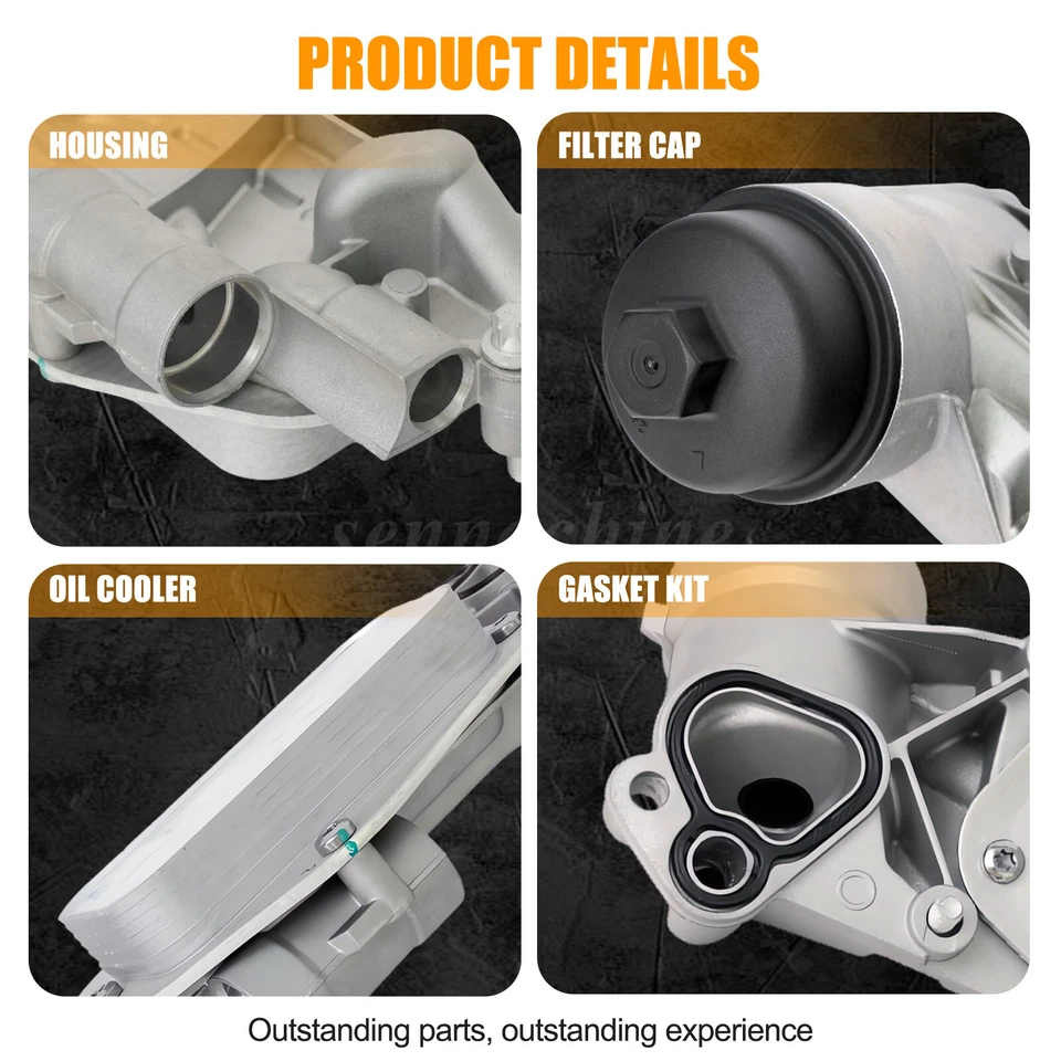 Engine Oil Cooler w/ Filter For GMC Chevy Cruze Sonic 1.8L 93186324 25199751 Foto 3 de 4