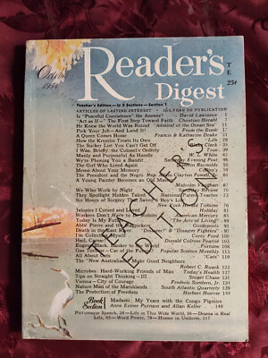 Readers Digest October 1954 John Pike Babe Didrikson Zaharias Quentin Reynolds