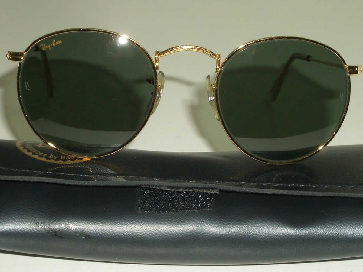 47mm VINTAGE B&L RAY BAN W1573 G15 GOLD WIRE ROUND AVIATOR