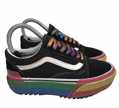 VANS Old Skool Stacked Glitter Pride Rainbow Platform Women’s Size  Shoes