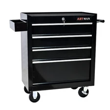 4 Drawers Rolling Tool Cart Chest Garage Tool Storage Cabinet Tool Box w/ Wheels