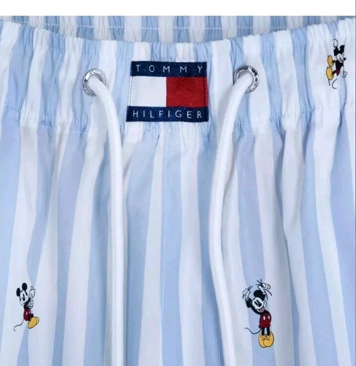 Pantalones Cortos Tommy Hilfiger X Disney Mickey Mouse Rayas - Disney100 Para Hombres Medianos Nuevos con Etiquetas Foto 4 de 4