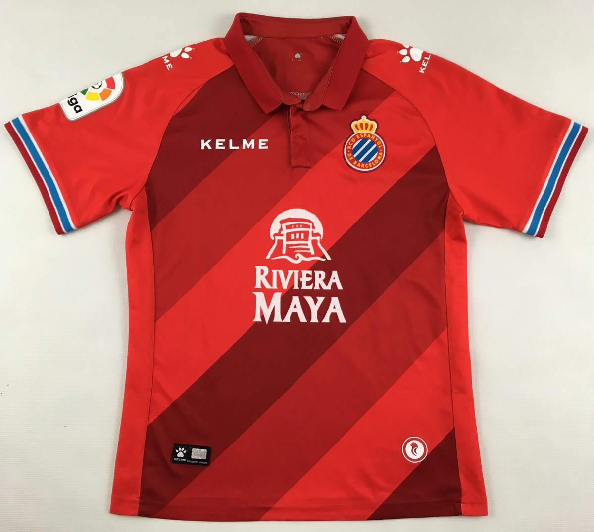 Maillot Extérieur De Football Kelme Espanyol FC 2018/2019 - Taille XL, Rouge, Occasion