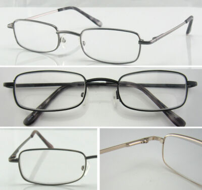 Herren Metall Lesebrille +0,5+0,75+1,0+3,0+3,5 klassischer Stil Federscharniere L35