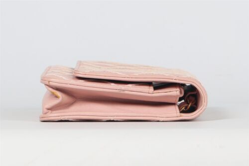 CHANEL PINK 2014 CHAIN ON WALLET QUILTED LEATHER SHOULDER BAG - Picture 6 of 11