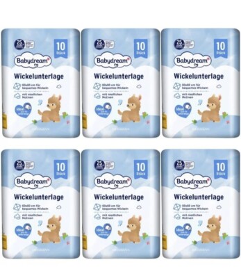Wickelunterlage 6 X 10 Stk Baby Dream Wickelunterlage 60 X 60 Cm
