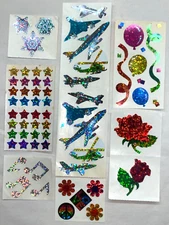 Lot of 10 Vintage Hambly Studios Prism Holographic Stickers Assorted Misc Mixed