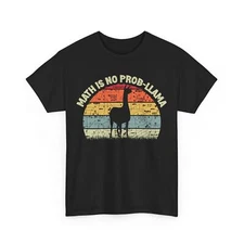 Math Shirt, Math Is No Probllama Mathematics Llama Lovers Vintage Shirt