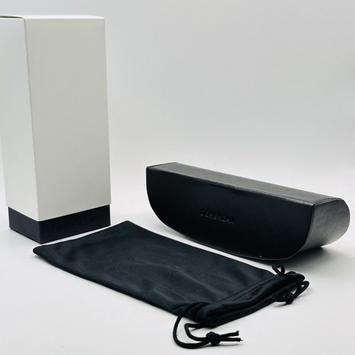 Derek Lam Case Glasses Case Spectacles Sunglasses Logo Black Leather NEW
