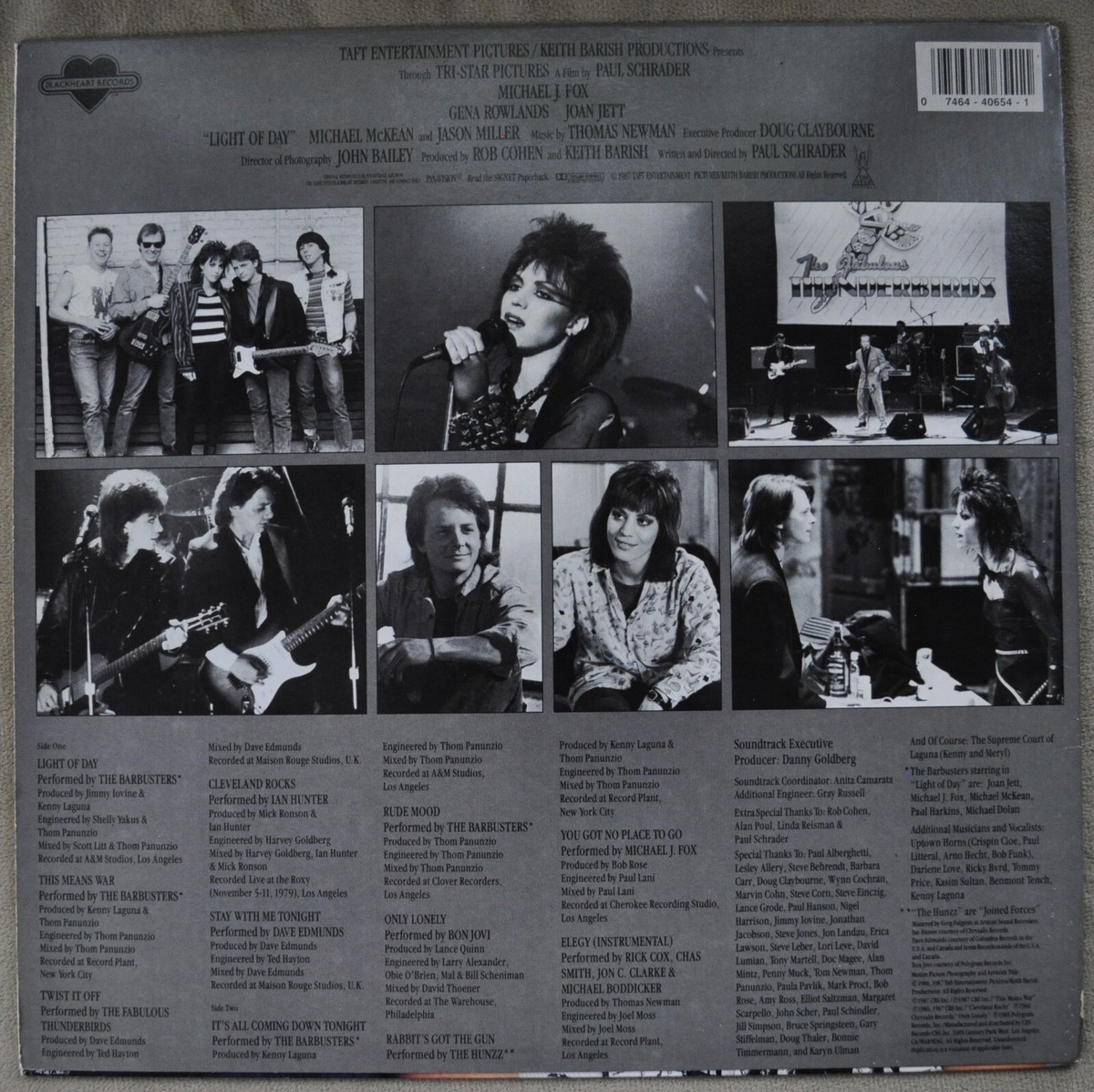 Vtg Light of Day Soundtrack Joan Jett Bon Jovi Michael J Fox Album