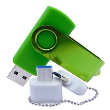 4GB USB Flash Drives Memory Sticks Thumb Drive with OTG & C/Type-C Green