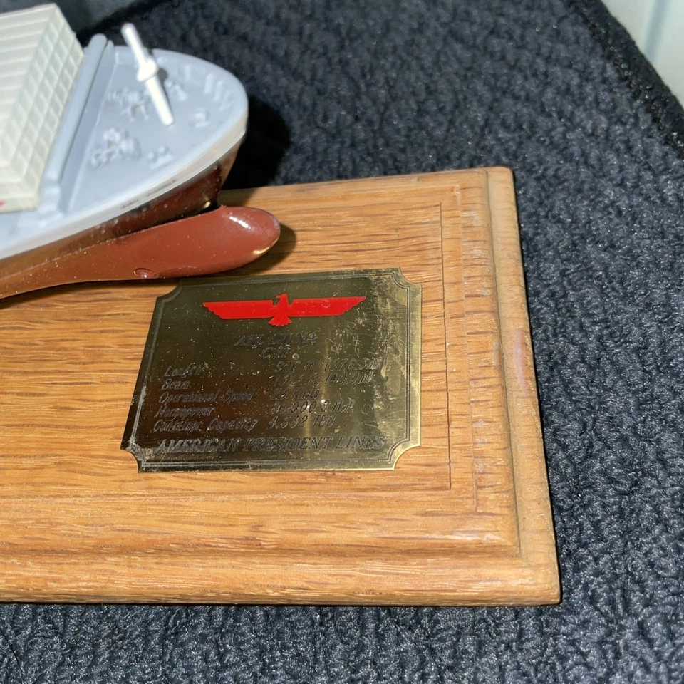 Vintage APL China CII Commercial Ship Container Ship Model with Glass Display - Image 2 of 4