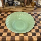Anchor Hocking Fire-King Jadeite Swirl Shell Vegetable Serving Bowl 8-1/2"