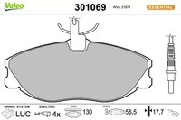 Bremsbelagsatz Scheibenbremse Essential Valeo 301069 FüR Peugeot 406 306 607 8B