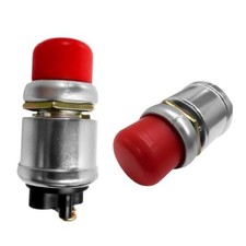 2 PCS Engine Start Push Button Switch, Waterproof 12V 24V Momentary Red