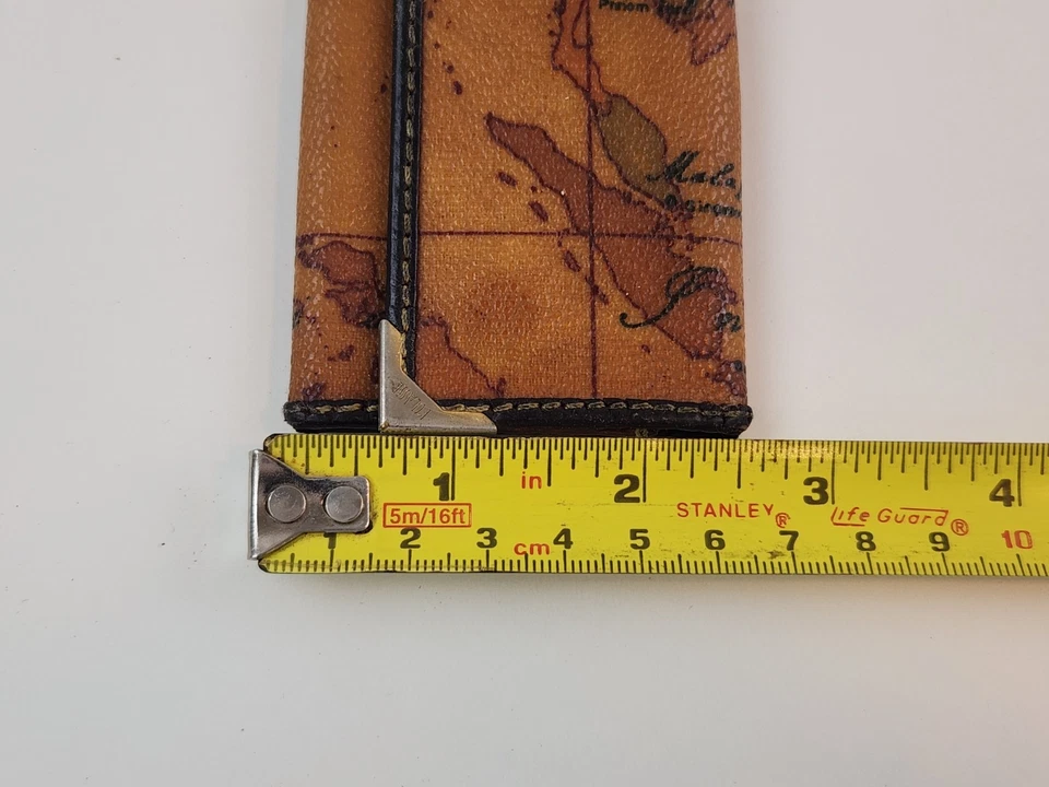 Auténtico Estuche para Llaves Prima Classe Alviero Martini 3 Anillos Gancho Cuero Mapa A1 Geo Foto 2 de 4