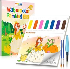 Paint with Water Coloring Books for Toddlers, Princess Series Watercolor Set ...