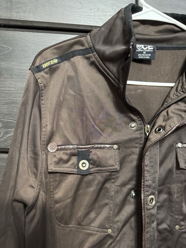 Bomber in pelle di enyace marrone e nero #streetwear - Foto 3 di 6