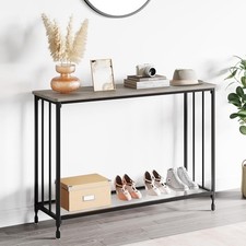31.4'' Console Table 2 Tier Entryway Accent Table w/ Storage Shelf for Entryway