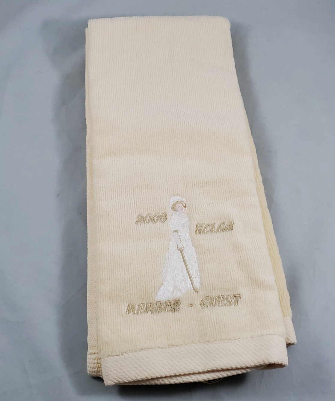 Anvil Kent County Ladies Golf Ass. Beige Golf Towel Embroide