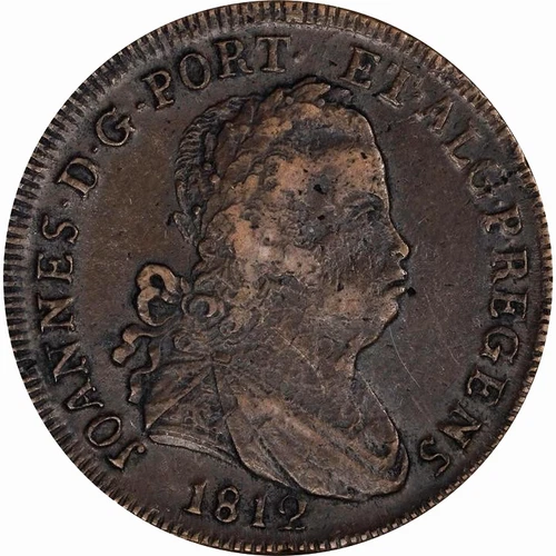 1812 Portugal 40 Reis, NGC XF 40. KM-345.1
