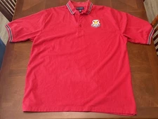 Vintage 90s Civil Air Patrol Florida Wing Staff ~  Red Black Polo Golf Shirt XXL