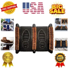 Mud Scrubber Rubber Brush Mat - Scrub & Scrape Muddy Shoes