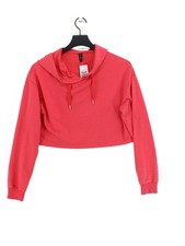 South Beach Women's Hoodie XS Pink Polyester with Cotton, Elastane Pullover