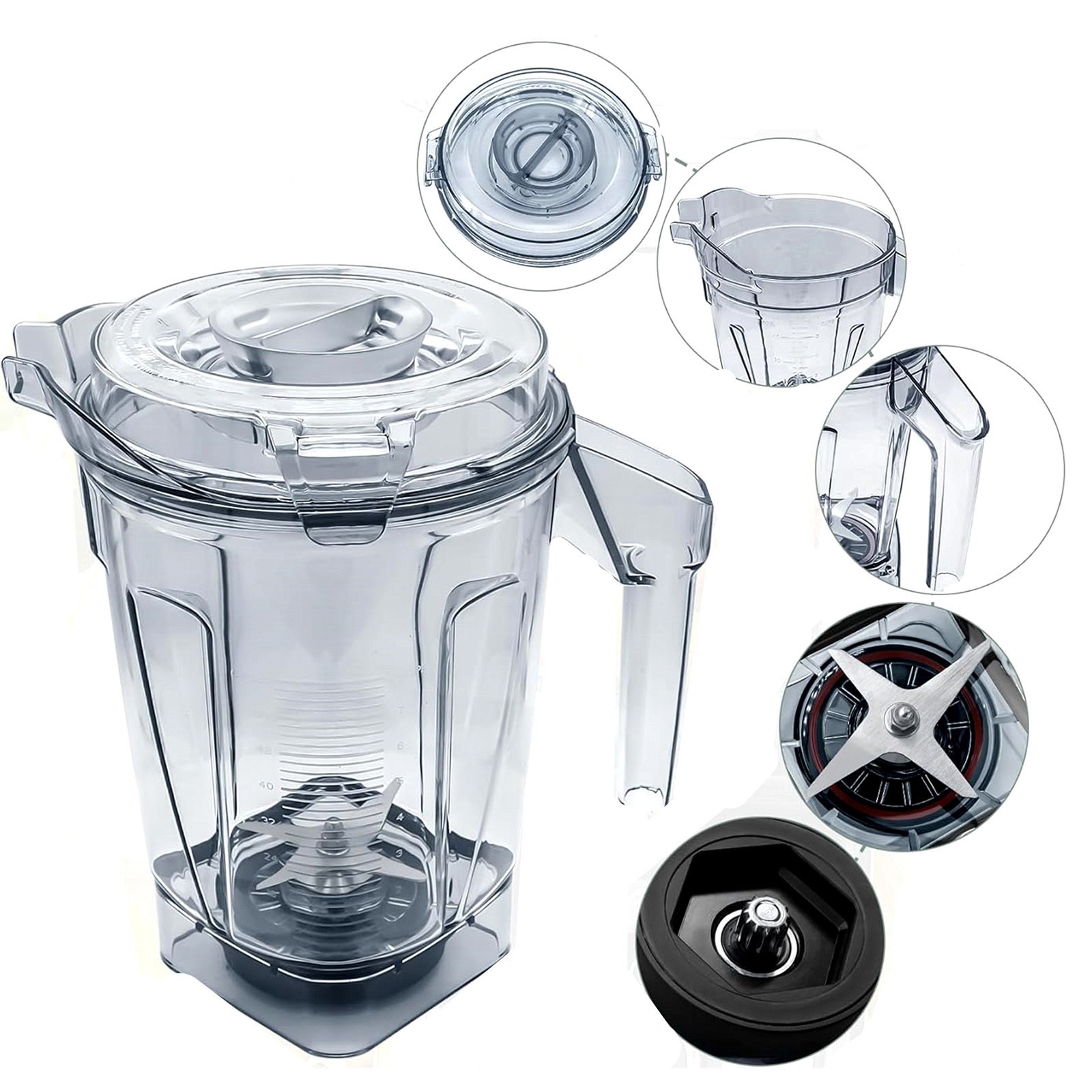 64oz Blender Container Fit For Vitamix Ascent Series A2300 A2500 A3300 A3500