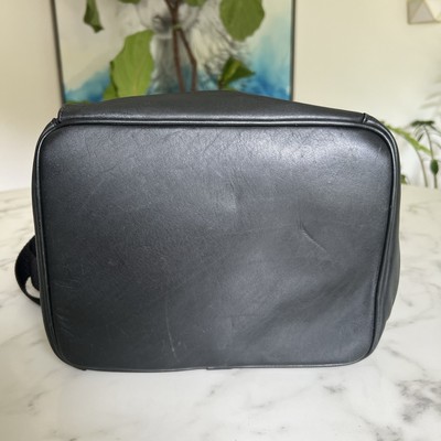 COACH Vintage Drawstring Buckle Backpack 529 Black Glovetanned