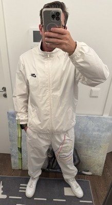 Nike Logo Tracksuit Set Gr. L Woven DX0672-030 & DX0621-030 Nylon Trainingsanzug