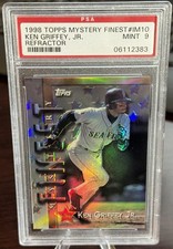 1998 KEN GRIFFEY JR TOPPS MYSTERY FINEST REFRACTOR #IM10 PSA 9 POP 26