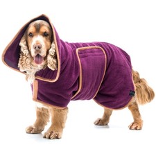 Lucky Pooch  Dog Robe - Luxurious Dog Bathrobe - Ultra Absorbent Dries Your Dogs