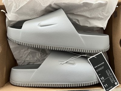 Nike Men's Calm Slides Sport Sandal Wolf Grey/Wolf Grey - Men s 10