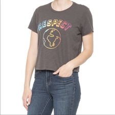 Lucky Brand Respect World Graphic T-shirt Large Womens NWT