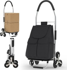 Folding Shopping Cart with Removable 56L Bag, 150Lbs Folding Shopping Cart