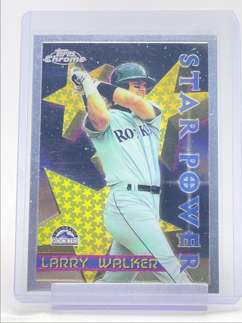 LARRY WALKER 1996 TOPPS CHROME BASEBALL STAR POWER ROCKIES #5 Q1651