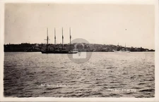 Port Townsend WA c1910s Sailing Ships Harbor RPPC Photo Postcard COPY