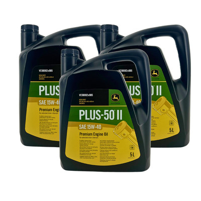 15L John Deere Plus-50 II 15W-40 API SL SM SJ CJ JDQ 78X ACEA E9/E7 3 x 5 Liter