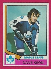 1974-75 Topps Dave Keon # 151 Toronto Maple Leafs - NM