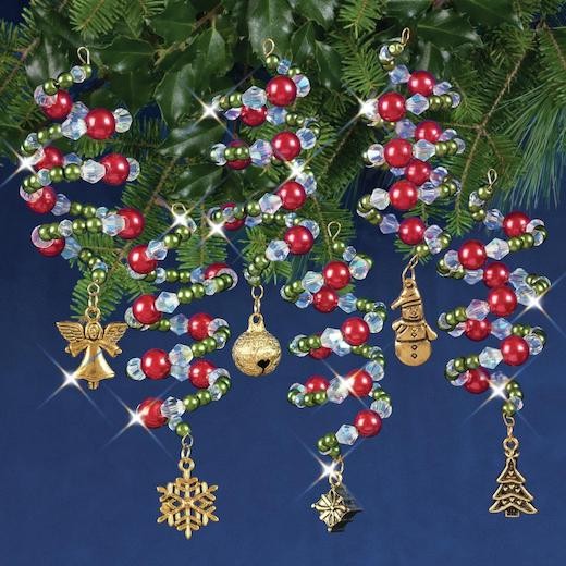 Solid Oak Nostalgic Christmas Ornament Kit - Festive Charmers Makes 6