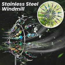 Magical Metal Windmill Wind Spinners Sculpture Catcher Outdoor Garden Steady