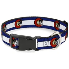 Plastic Clip Collar Colorado Biker Distressed NARROW-Small 7-8.5"