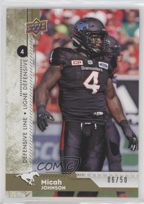 2018 Upper Deck CFL Gold 6/50 Micah Johnson #175 i9i