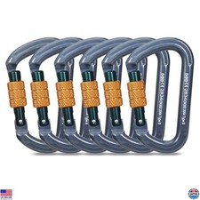 SOB Auto Locking Climbing Carabiner Clips,Heavy Duty Asymmetrical Carabiner