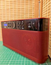 Bush CDAB51RR Red Stereo DAB Portable Radio Tested & Working WITH MAINS CABLE