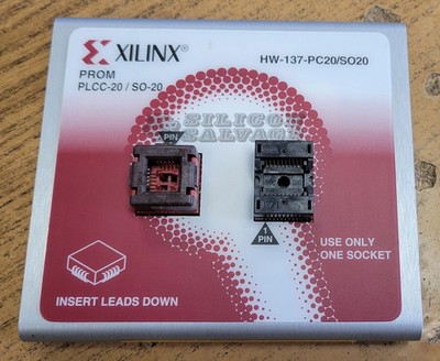 Xilinx HW-137-PC20/SO20 PROM PLCC-20 / SO-20 Socket Adapter