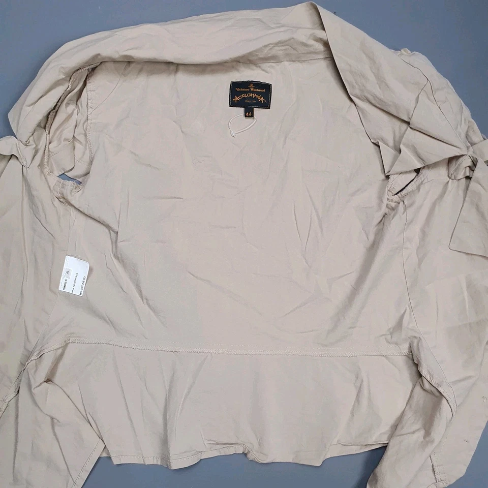 VIVIENNE WESTWOOD ANGLOMANIA 44 / UK 12 Corset-Look Bustier Blouse Peplum Top - Image 3 of 4